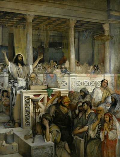Christ Preaching at Capernaum by Maurycy Gottlieb